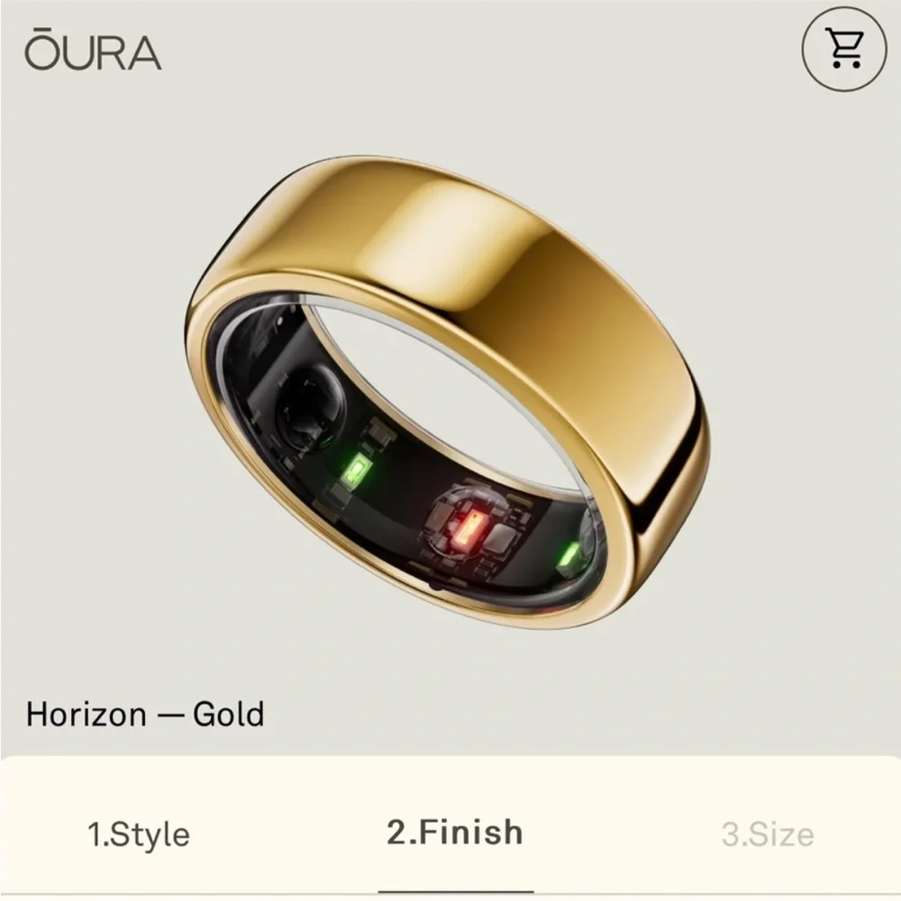Oura Gold Smart Ring Sleek Wearable